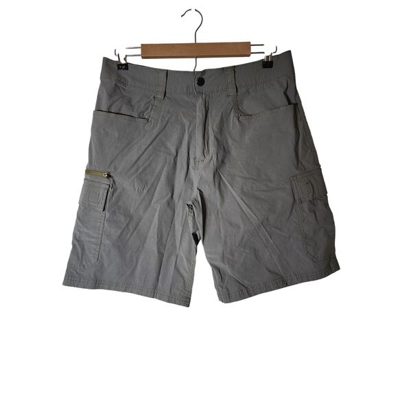 ORVIS Green Gray Cargo Active Hiking Outdoor Casual Shorts SZ 32 - Picture 1 of 8